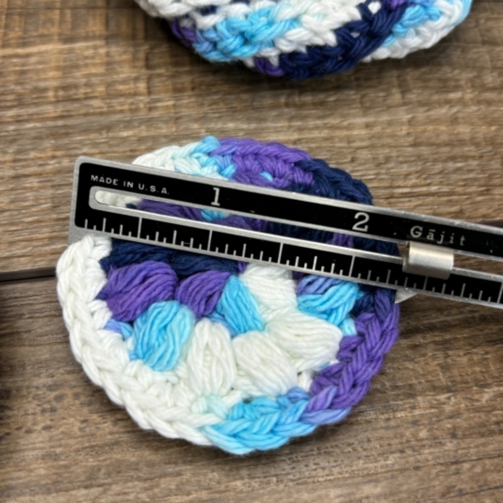 Handcrafted Crochet Spiral Tawashi and Face Scrubbies Set Cotton Handmade - Picture 7 of 8